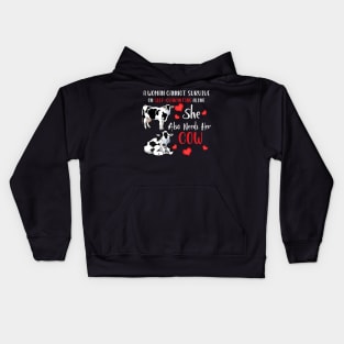 A Woman Cannot Survive On Self-Quarantine Alone Cow Kids Hoodie